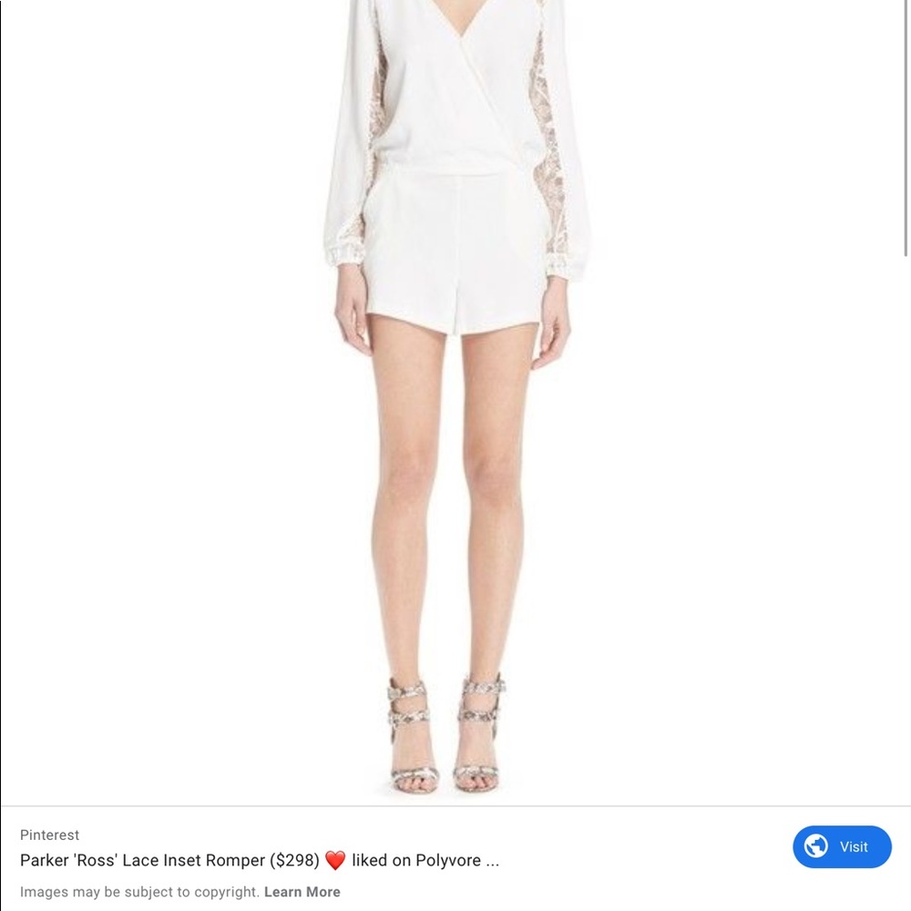 Parker White Lace Romper